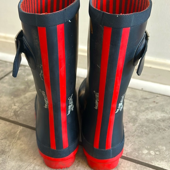 Joules Molly Rain Boots Navy Dog Print - Picture 3 of 7